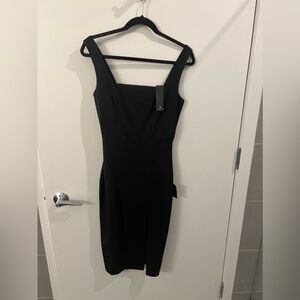 Lulu's Black Midi Bodycon Dress